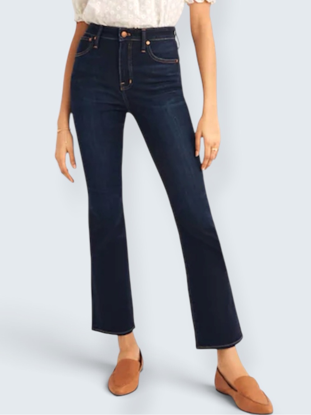 Madewell Curvy Cali Demi-Boot Jeans 25 Curvy High Rise Larkspur TENCEL